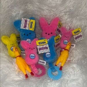 NWT Peep Dog Toys Bundle with 2 Screaming Chickens